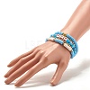 5Pcs 5 Style Polymer Clay Heishi Beaded Stretch Bracelets Set BJEW-JB07532-02-3