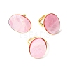 Oval Dyed Natural Shell Rings KK-P305-12G-4