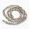 Electroplate Transparent Glass Beads Strands EGLA-A034-T8mm-R16-2