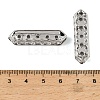Brass Crystal Rhinestone Spacer Bars RB-T019-01A-P-3