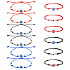 12Pcs 9 Style Glass Evil Eye Braided Bead Bracelets Set BJEW-FI0001-24-1