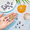 Light Gold Plated Alloy Enamel Beads ENAM-WH0001-24-3