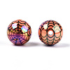 UV Plating Opaque Acrylic Beads OACR-T028-69A-2
