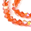 AB Color Plated Transparent Glass Beads Strands GLAA-G127-01K-4