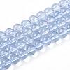 Baking Paint Transparent Glass Beads Strands DGLA-N006-8mm-12-1