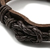 Adjustable PU Leather & Waxed Braided Cord Bracelets BJEW-F468-18-3