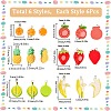 36Pcs 6 Styles Fruits Opaque Resin Pendants RESI-SC0003-36-2
