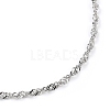 304 Stainless Steel Singapore Chain Necklaces NJEW-JN02930-01-2