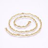 304 Stainless Steel Singapore Chain Necklaces MAK-L015-25G-2