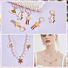 Alloy Enamel Meteor &   Rainbow & Unicorn Pendant Locking Stitch Markers HJEW-AB00050-5