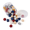 Fashewelry 60Pcs 6 Colors Painted Natural Wood European Beads WOOD-FW0001-02-5