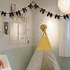 2Pcs Cloth Bowknot Hanging Banner for Christmas Tree Decoration AJEW-SP0002-82A-7