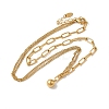 Stainless Steel Round Ball Pendant Necklace NJEW-D054-03G-2