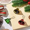 3Pcs 3 Colors Christmas Themed Iron Bell Pendant Decorations HJEW-JM02196-2