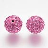 Half Drilled Czech Crystal Rhinestone Pave Disco Ball Beads RB-A059-H10mm-PP9-209-2