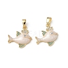 Brass Micro Pave Cubic Zirconia Pendants KK-F924-19A-G02-1