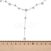 304 Stainless SteelPave Clear Cubic Zirconia Flat Round Link Chain Y Necklaces LS-NJEW-Z088-01P-3