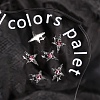 Star Alloy Rhinestone Cabochons MRMJ-WH0075-114-09-1