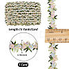 15 Yards Flower Polyester Embroidery Lace Ribbon OCOR-WH0070-77B-2