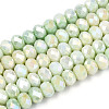 Anti-Tarnish Electroplate Rondelle Glass Beads Strands EGLA-T021-6mm-17-05-1