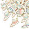 30Pcs 3 Colors Alloy Enamel Shoes Pendants PALLOY-CJ0002-05-3