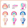 6Pcs 6 Styles Silicone Knitting Needle Cap Protector SIL-TA0002-40-4