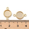 Flat Round Brass Connector Cabochon Settings KK-K414-13F-G-3