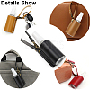 5Pcs 5 Colors Plastic Hand Sanitizer Bottle with PU Leather Cover KEYC-WR0001-34-3