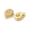 Rack Plating Brass Micro Pave Cubic Zirconia Slide Charms KK-C084-34G-Q-2