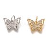 Brass Micro Pave Clear Cubic Zirconia Charms ZIRC-B002-47-1