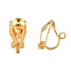 Brass Clip-on Earring Findings X-EC109-G-2