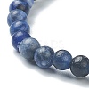 Natural Sodalite Beaded Stretch Bracelets BJEW-D446-A-36-3