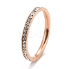 304 Stainless Steel Rhinestone Rings Set STAS-D178-02B-2