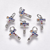 Brass Micro Pave Cubic Zirconia Charms ZIRC-L070-38T-P-1