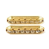 Brass Crystal Rhinestone Spacer Bars RB-T019-01A-G-1