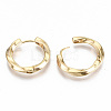 Brass Huggie Hoop Earrings X-KK-T062-45G-NF-3