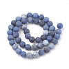 Natural Dumortierite Quartz Beads Strands G-T106-061-6MM-3