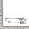 Star Textured 304 Stainless Steel Safety Pins Brooch Findings SA-CBAB767-06B-P-3