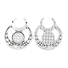 Retro Alloy Pendant Cabochon Settings FIND-C032-01AS-1