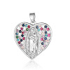 Brass Micro Pave Colorful Cubic Zirconia Pendants ZIRC-OY001-04P-1