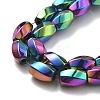 Electroplated Synthetic Magnetic Hematite Beads Strands G-P545-G01-02-4