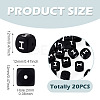 20Pcs Food Grade Eco-Friendly Silicone Beads SIL-TADJ0001-04I-3