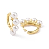 Plastic Pearl Hoop Earrings KK-E033-14G-2