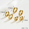 3 Pairs Vintage Frosted Brass Hoop Earring Sets MK3125-1-5