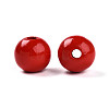 Painted Natural Wood Beads WOOD-A018-16mm-12-2