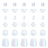 SUPERFINDINGS 60Pcs 6 Style Transparent Acrylic Beads PACR-FH0001-02-1