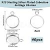 40Pcs 304 Stainless Steel Pendant Cabochon Settings STAS-BBC0010-68-2