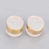 Brass Rubber Ear Nuts KK-T025-41G-2