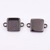 Brass Cabochon Connector Settings KK-F748-15B-1
