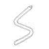 Men's 201 Stainless Steel Cuban Link Chain Necklace NJEW-N050-A06-5-45P-3